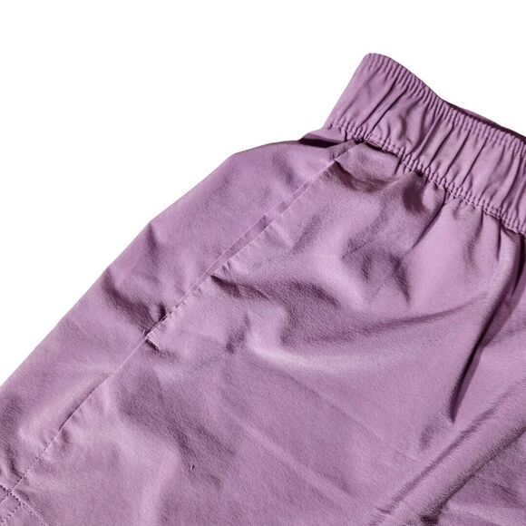 Nike Womens Sz M Short Running Shorts Lightweight Unlined Purple Logo Athleisure - Picture 4 of 11